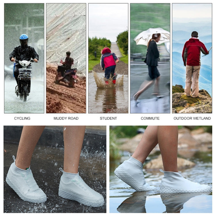 Silicone Non-slip Thickened Wear-resistant Waterproof Shoe Boots Cover, Size:M(Black) - Rainshoes & Shoe Covers by PMC TechLife | Online Shopping South Africa | PMC TechLife | Buy Now Pay Later Mobicred