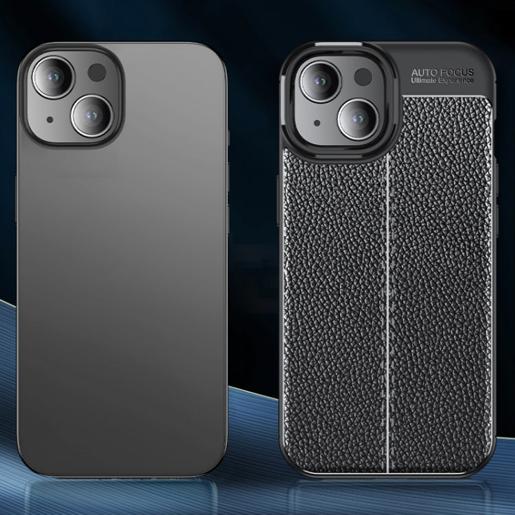 For iPhone 15 Plus Litchi Texture Shockproof TPU Phone Case(Blue) - free shipping - PMC TechLife - Order now!