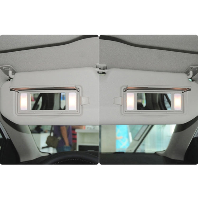 For Peugeot 308 2010-2022 Left-hand Drive Car Sun Visor Makeup Mirror Cover 98177070(White) - Sunglasses & Glasses Clips by PMC Jewellery | Online Shopping South Africa | PMC Jewellery