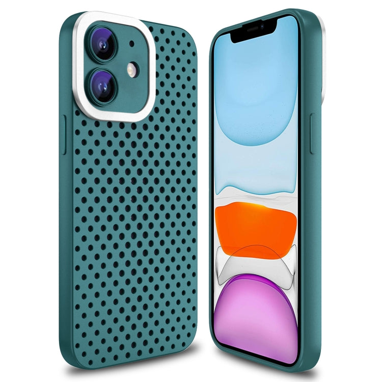 For iPhone 11 Hollow Heat Dissipation TPU Phone Case(Green) - iPhone 11 Cases by PMC Jewellery | Online Shopping South Africa | PMC Jewellery