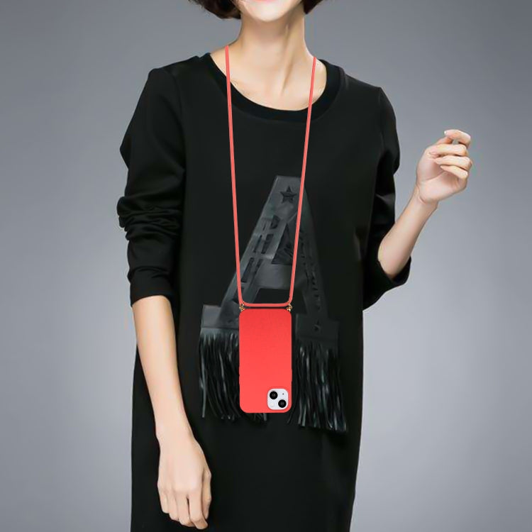 For iPhone 15 Plus Wheat Straw Material + TPU Phone Case with Lanyard(Red) - free shipping - PMC TechLife - Order now!