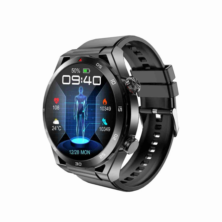 ET450 1.39 inch IP67 Waterproof Silicone Band Smart Watch, Support ECG / Non-invasive Blood Glucose Measurement(Black) - Smart Watches by PMC TechLife | Online Shopping South Africa | PMC TechLife