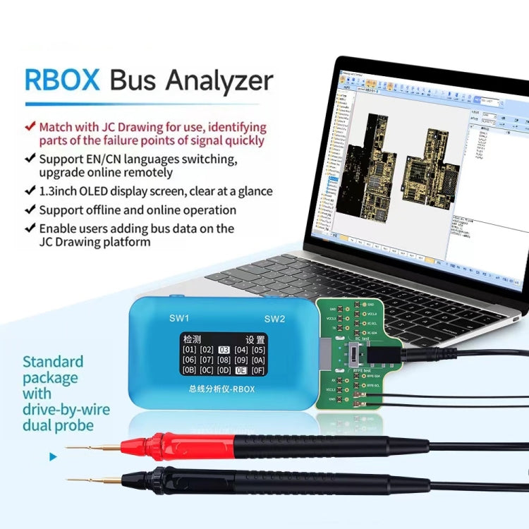 JCID Rbox Bus Analyzer for iPhone and Android Signal Faults Detection - Test Tools by JC | Online Shopping South Africa | PMC Jewellery | Buy Now Pay Later Mobicred