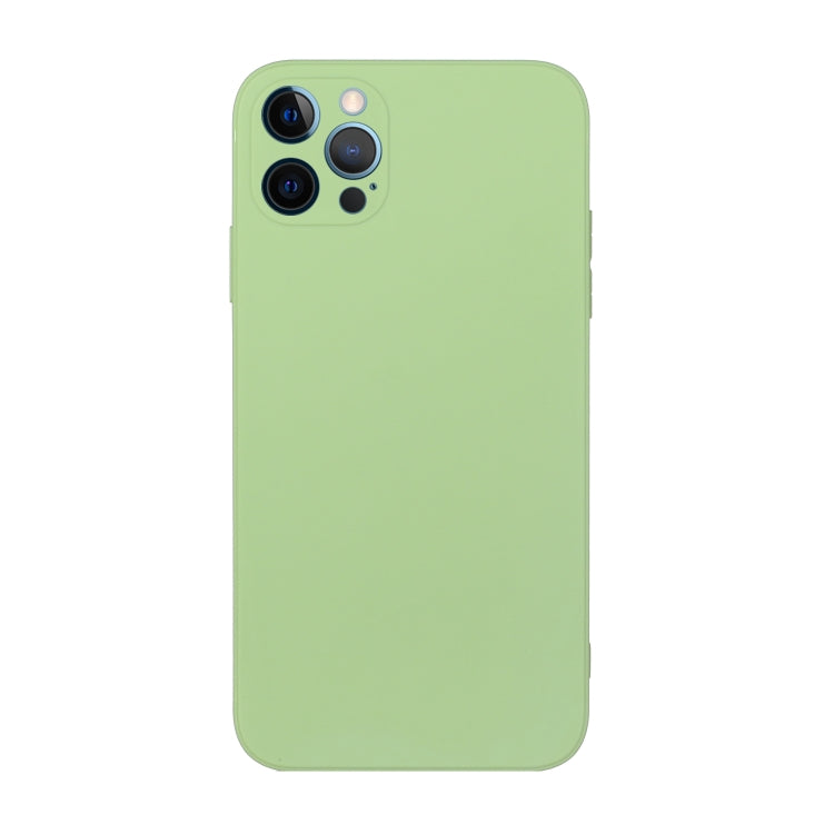 For iPhone 15 Pro Straight Edge Solid Color TPU Shockproof Phone Case(Matcha Green) - iPhone 15 Pro Cases by PMC Jewellery | Online Shopping South Africa | PMC Jewellery