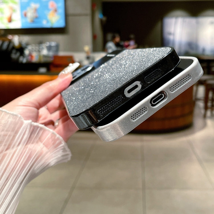 For iPhone 12 Pro Metallic Glitter Powder Shockproof Phone Case(Black) - free shipping - PMC TechLife - Order now!