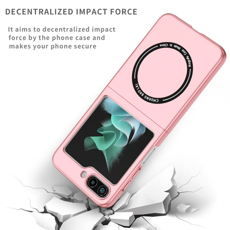 For Samsung Galaxy Z Flip5 5G Magsafe Magnetic Folding PC Phone Case(Pink) - Galaxy Z Flip5 Cases by PMC TechLife | Online Shopping South Africa | PMC TechLife
