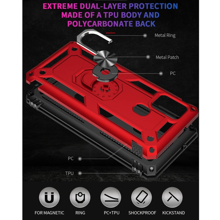 For Samsung Galaxy A21s Shockproof TPU + PC Protective Case with 360 Degree Rotating Holder(Blue) - Galaxy Phone Cases by PMC TechLife | Online Shopping South Africa | PMC TechLife