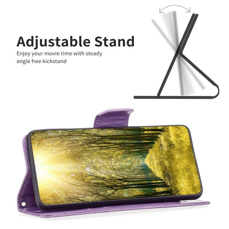 For iPhone 15 Embossing Two Butterflies Pattern Leather Phone Case(Purple) - free shipping - PMC TechLife - Order now!