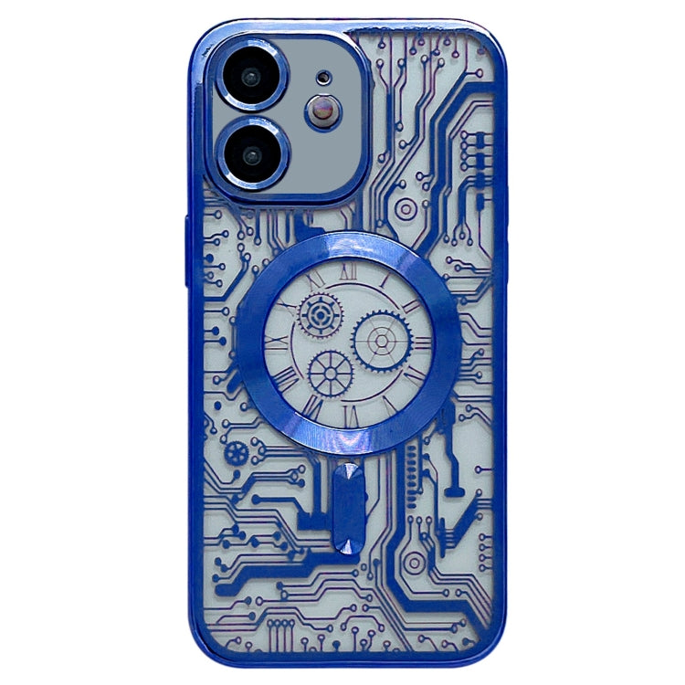 For iPhone 11 Electroplated Circuit Board Pattern MagSafe Phone Case(Dark Blue) - free shipping - PMC TechLife - Order now!