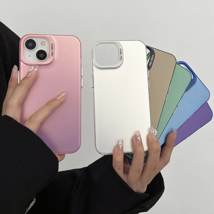 For iPhone 14 Plus Semi Transparent Frosted PC Phone Case(Blue) - free shipping - PMC TechLife - Order now!