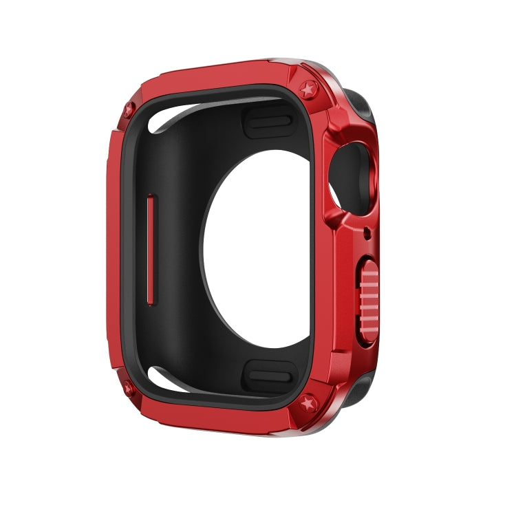 For Apple Watch Series 8 / 7 41mm 2-in-1 PC Hybrid TPU Armor Watch Case(Red) - Watch Cases by PMC Jewellery | Online Shopping South Africa | PMC Jewellery