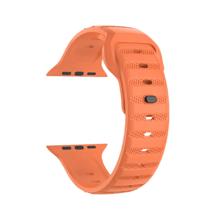 For Apple Watch Ultra 49mm Dot Texture Fluororubber Watch Band(Orange) - Watch Bands by PMC TechLife | Online Shopping South Africa | PMC TechLife