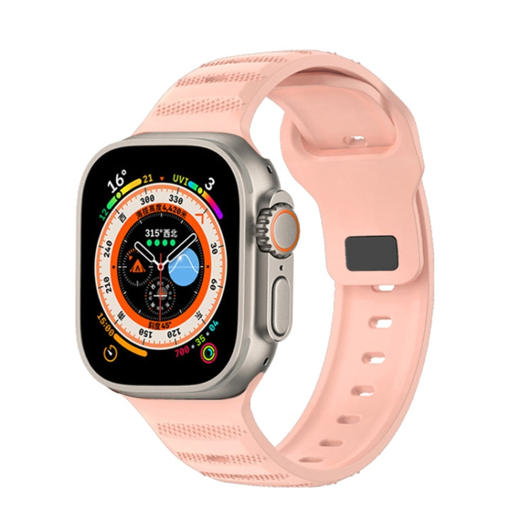 For Apple Watch Ultra 49mm Dot Texture Fluororubber Watch Band(Nebula Pink) - Watch Bands by PMC Jewellery | Online Shopping South Africa | PMC Jewellery