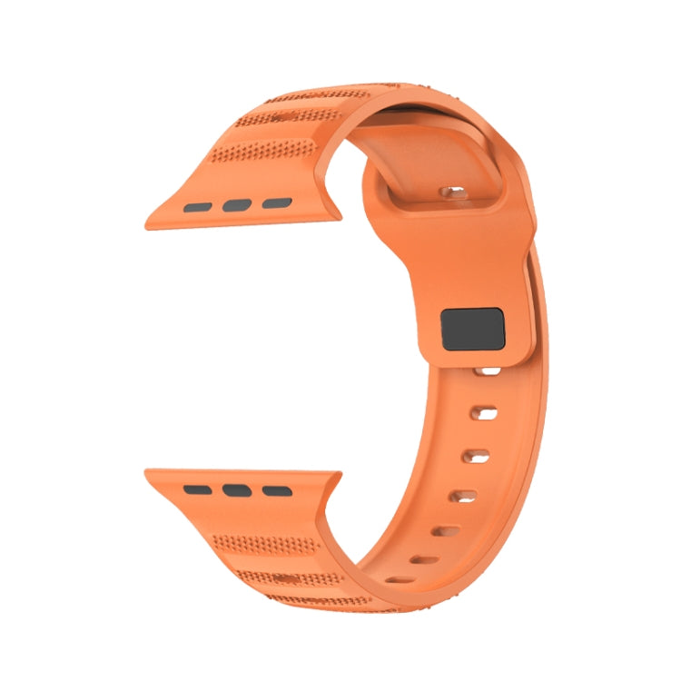 For Apple Watch 8 41mm Dot Texture Fluororubber Watch Band(Orange) - Watch Bands by PMC TechLife | Online Shopping South Africa | PMC TechLife