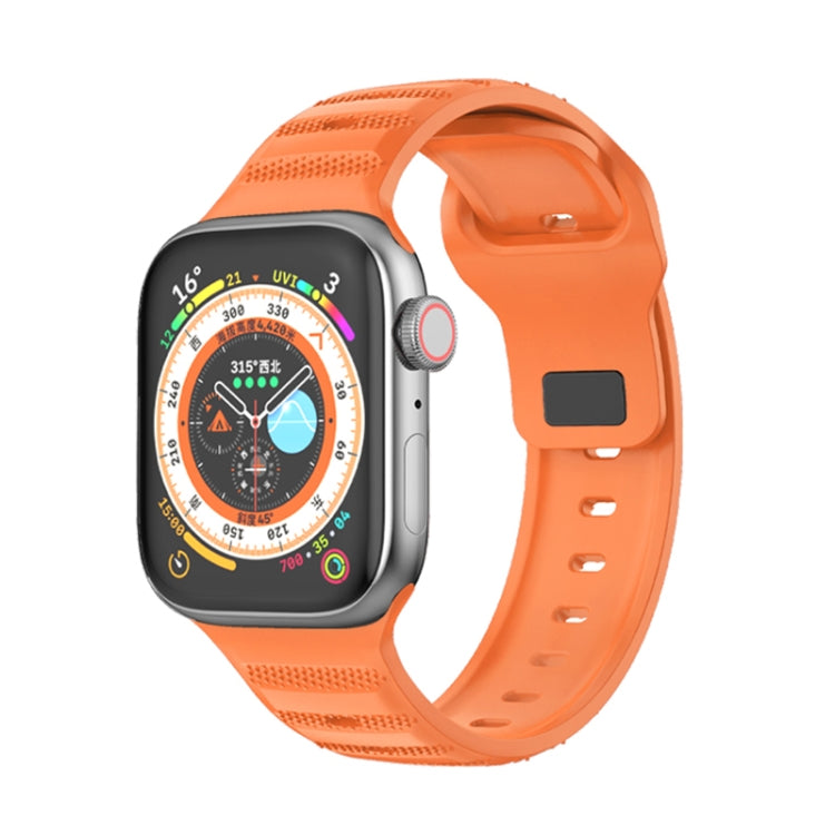 For Apple Watch SE 40mm Dot Texture Fluororubber Watch Band(Orange) - Watch Bands by PMC TechLife | Online Shopping South Africa | PMC TechLife