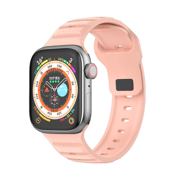 For Apple Watch 3 42mm Dot Texture Fluororubber Watch Band(Nebula Pink) - Watch Bands by PMC TechLife | Online Shopping South Africa | PMC TechLife