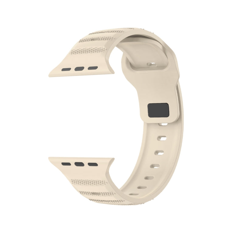 For Apple Watch 2 38mm Dot Texture Fluororubber Watch Band(Starlight) - Watch Bands by PMC TechLife | Online Shopping South Africa | PMC TechLife