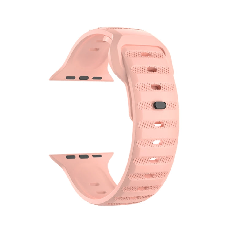 For Apple Watch 2 38mm Dot Texture Fluororubber Watch Band(Nebula Pink) - Watch Bands by PMC TechLife | Online Shopping South Africa | PMC TechLife