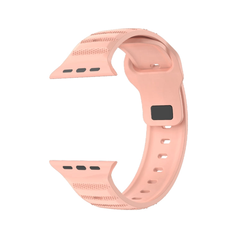 For Apple Watch 38mm Dot Texture Fluororubber Watch Band(Nebula Pink) - Watch Bands by PMC TechLife | Online Shopping South Africa | PMC TechLife