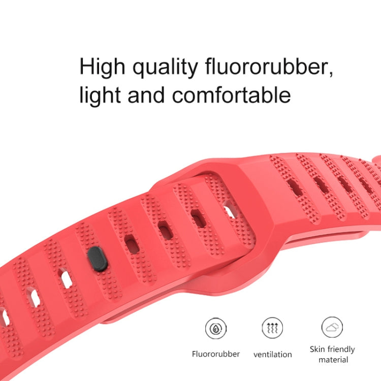 For Apple Watch Ultra 49mm Dot Texture Fluororubber Watch Band(Midnight Blue) - Watch Bands by PMC Jewellery | Online Shopping South Africa | PMC Jewellery