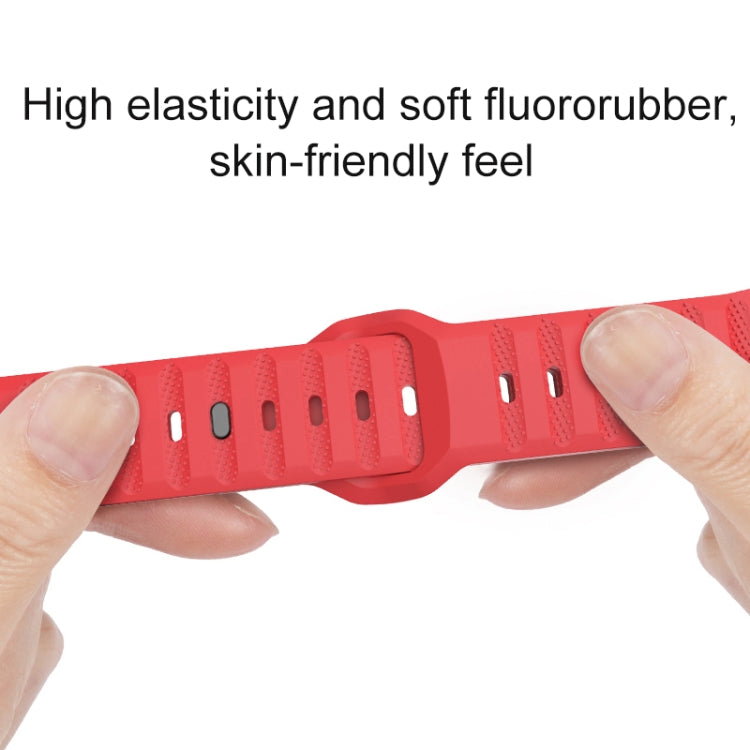 For Apple Watch SE 40mm Dot Texture Fluororubber Watch Band(Midnight Blue) - Watch Bands by PMC TechLife | Online Shopping South Africa | PMC TechLife