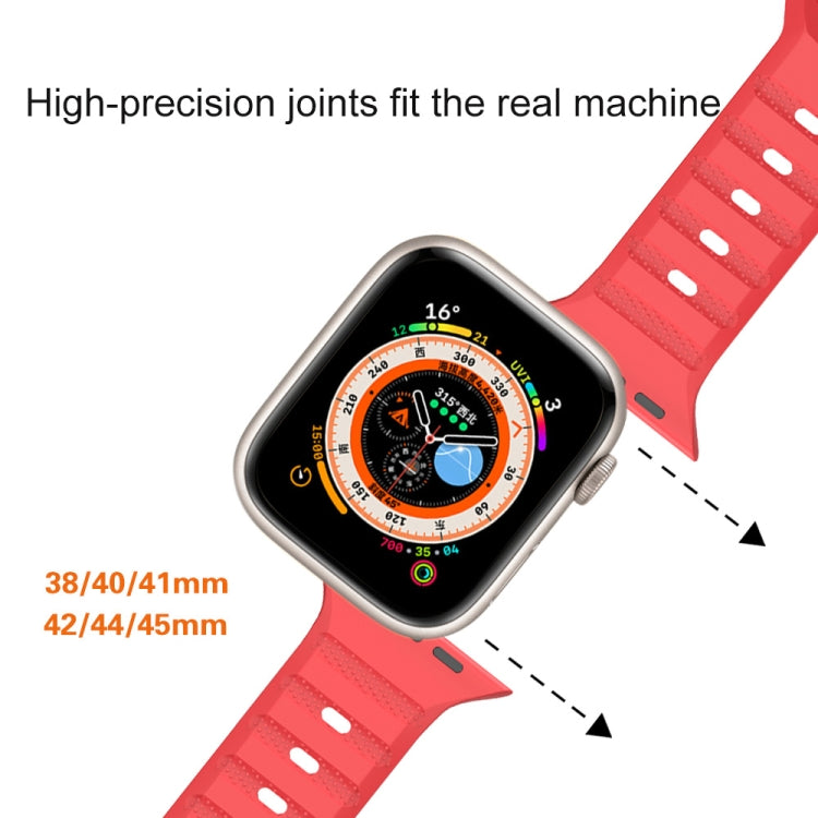 For Apple Watch 3 42mm Dot Texture Fluororubber Watch Band(Starlight) - Watch Bands by PMC TechLife | Online Shopping South Africa | PMC TechLife