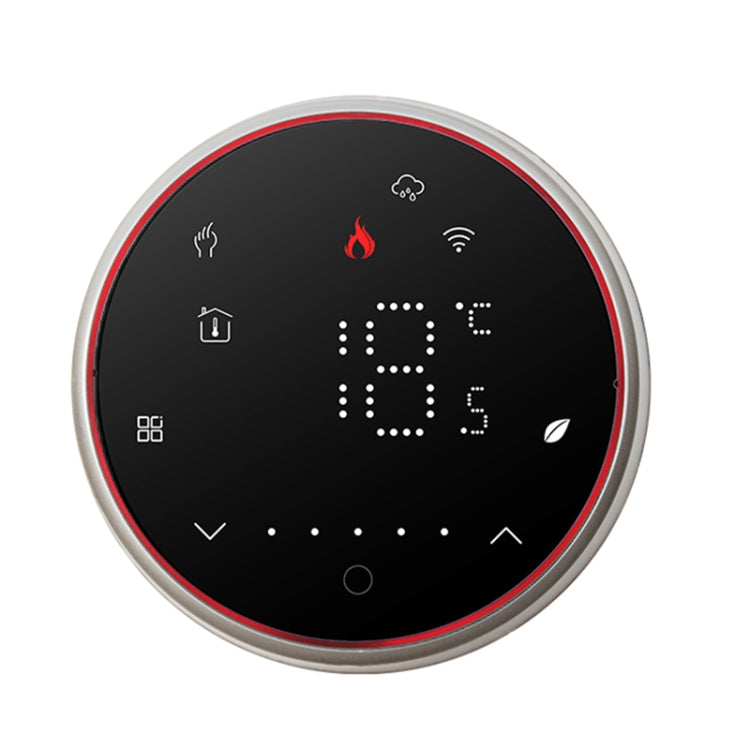 BHT-6001GALW 95-240V AC 5A Smart Round Thermostat Water Heating LED Thermostat With WiFi(Black) - Thermostat & Thermometer by PMC TechLife | Online Shopping South Africa | PMC TechLife