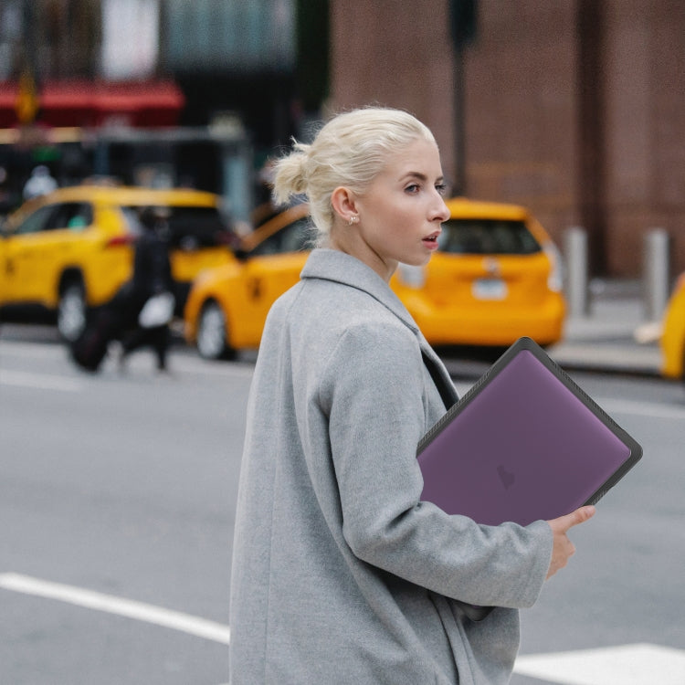 For MacBook Pro 13.3 inch A2338 Translucent Laptop Protective Case(Transparent Purple) - MacBook Pro Cases by PMC TechLife | Online Shopping South Africa | PMC TechLife