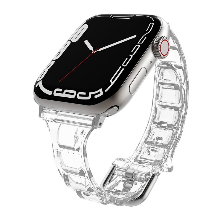 For Apple Watch 4 44mm Cube Airbag Clear TPU Watch Band(Transparent) - Watch Bands by PMC TechLife | Online Shopping South Africa | PMC TechLife