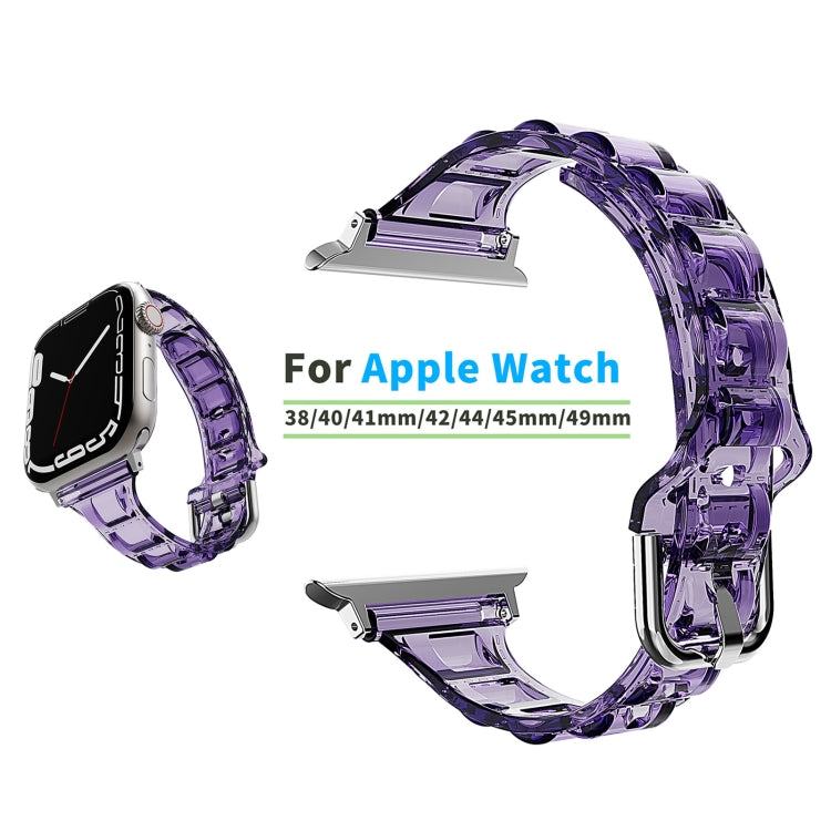 For Apple Watch 3 38mm Cube Airbag Clear TPU Watch Band(Blue) - Watch Bands by PMC TechLife | Online Shopping South Africa | PMC TechLife