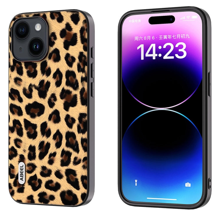 For iPhone 15 Plus ABEEL Black Edge Leopard Phone Case(Leopard Print) - free shipping - PMC TechLife - Order now!