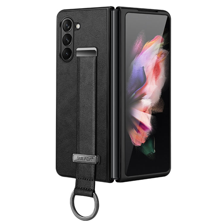 For Samsung Galaxy Z Fold5 SULADA PC + Leather Texture Skin Feel Shockproof Phone Case(Black) - free shipping - PMC TechLife - Order now!