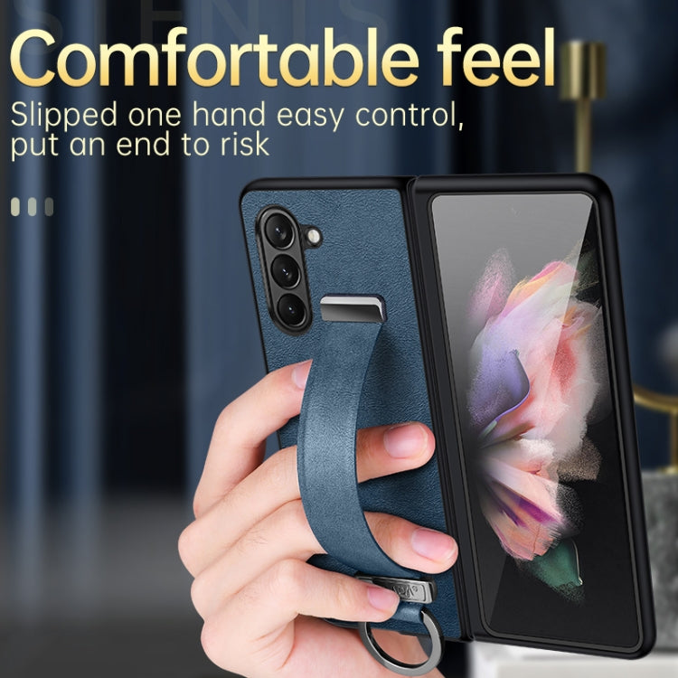 For Samsung Galaxy Z Fold5 SULADA PC + Leather Texture Skin Feel Shockproof Phone Case(Brown) - free shipping - PMC TechLife - Order now!
