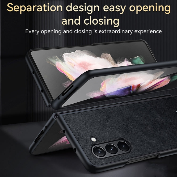 For Samsung Galaxy Z Fold5 SULADA Shockproof TPU + Handmade Leather Phone Case(Brown) - Galaxy Z Fold5 Cases by SULADA | Online Shopping South Africa | PMC TechLife | Buy Now Pay Later Mobicred