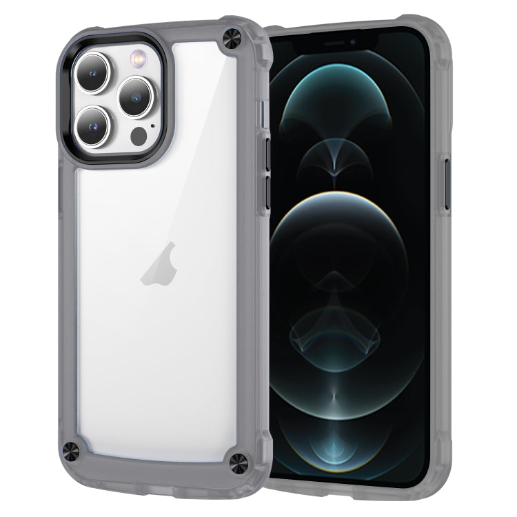 For iPhone 12 Pro Max Skin Feel TPU + PC Phone Case(Transparent Black) - free shipping - PMC TechLife - Order now!
