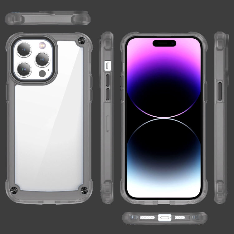 For iPhone 12 Pro Max Skin Feel TPU + PC Phone Case(Transparent Black) - free shipping - PMC TechLife - Order now!