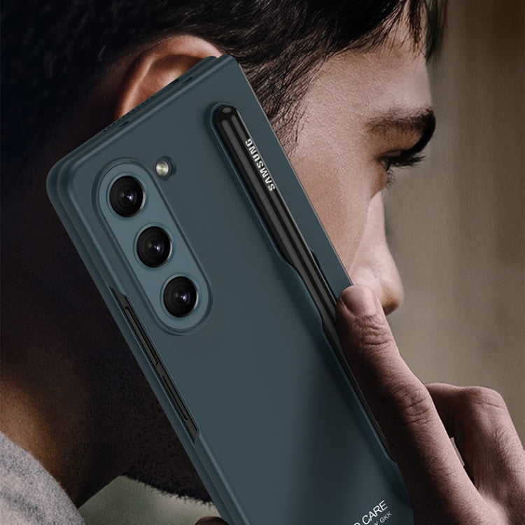 For Samsung Galaxy Z Fold5 GKK Ultra-thin Full Coverage Phone Flip Case with Pen Slot(Grey) - Galaxy Z Fold5 Cases by GKK | Online Shopping South Africa | PMC TechLife | Buy Now Pay Later Mobicred