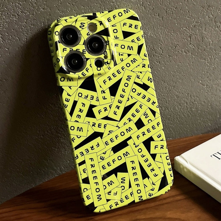 For iPhone 14 Pro Painted Pattern Precise Hole PC Phone Case(Green Label) - iPhone 14 Pro Cases by PMC TechLife | Online Shopping South Africa | PMC TechLife