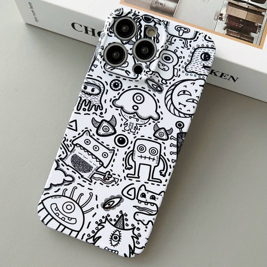 For iPhone 13 Pro Max Painted Pattern Precise Hole PC Phone Case(Block Monster) - iPhone 13 Pro Max Cases by PMC Jewellery | Online Shopping South Africa | PMC Jewellery