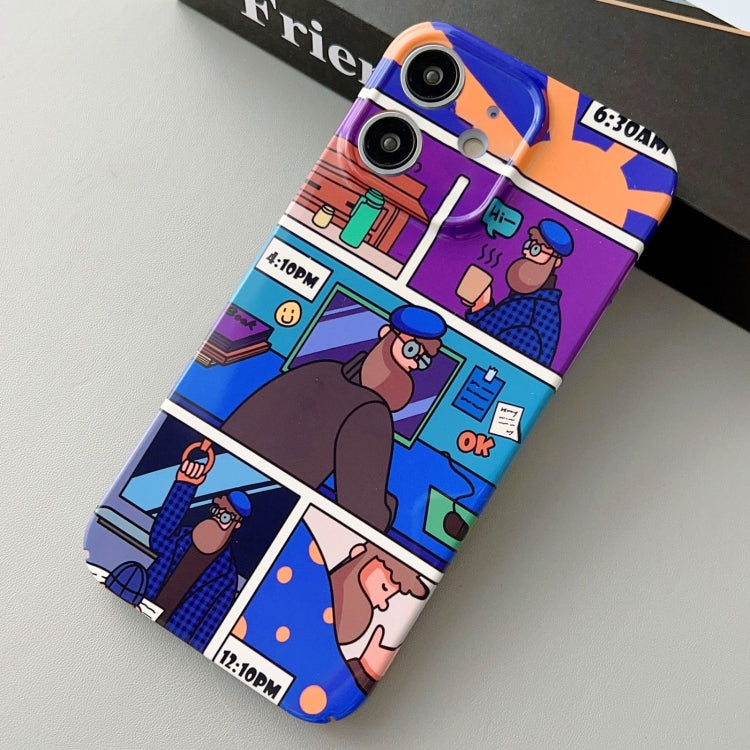 For iPhone 12 Painted Pattern Precise Hole PC Phone Case(Working Uncle) - iPhone 12 / 12 Pro Cases by PMC TechLife | Online Shopping South Africa | PMC TechLife
