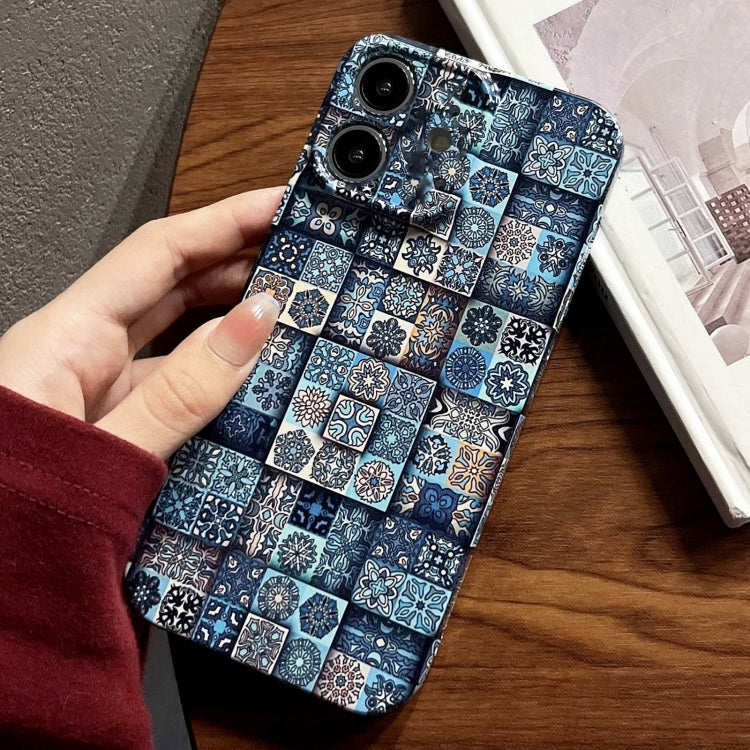 For iPhone 11 Painted Pattern Precise Hole PC Phone Case(Green Plaid) - iPhone 11 Cases by PMC TechLife | Online Shopping South Africa | PMC TechLife