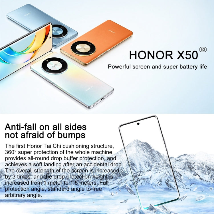 Honor X50 5G, 108MP Camera, 6.78 inch MagicOS 7.1.1 Snapdragon 6 Gen1 Octa Core up to 2.2GHz, Network: 5G, OTG, Not Support Google Play, Memory:8GB+256GB(Orange) - Honor by Huawei | Online Shopping South Africa | PMC Jewellery