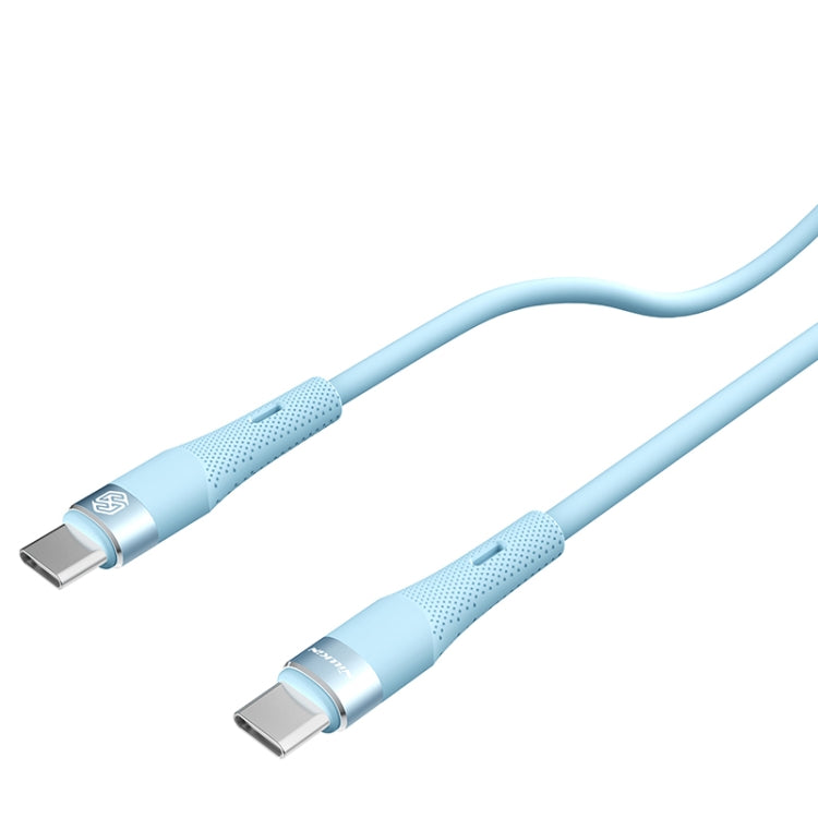 Nillkin 2.4A USB-C/Type-C to USB-C/Type-C Silicone Data Cable, Length: 1.2m(Blue) - USB-C & Type-C Cable by NILLKIN | Online Shopping South Africa | PMC Jewellery