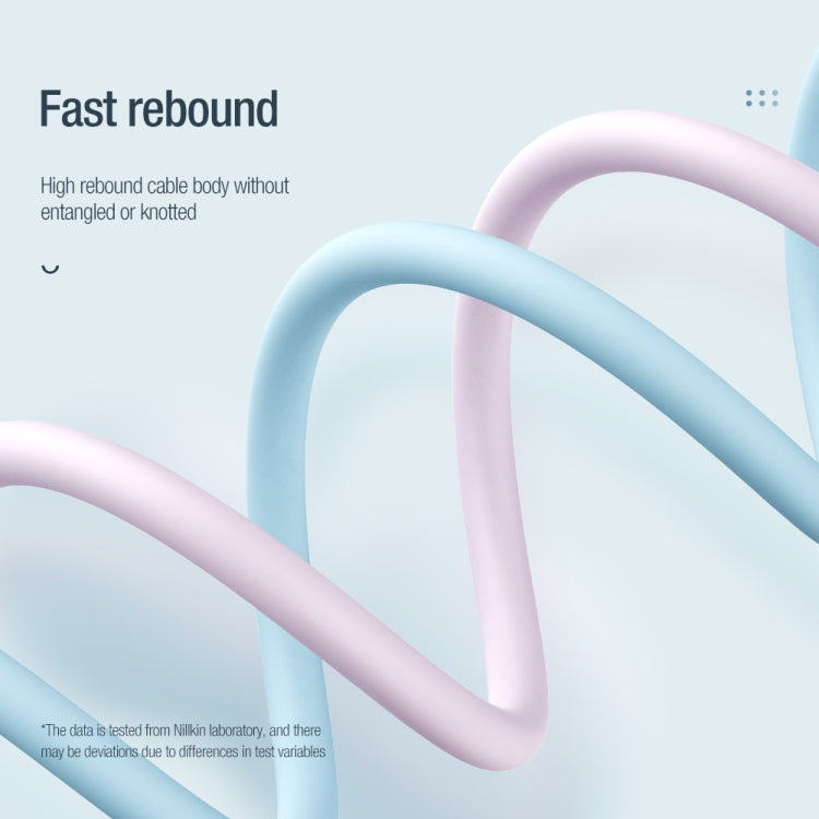 Nillkin 2.4A USB-C/Type-C to 8 Pin Silicone Data Cable, Length: 1.2m(Purple) - 2 in 1 Cable by NILLKIN | Online Shopping South Africa | PMC TechLife | Buy Now Pay Later Mobicred