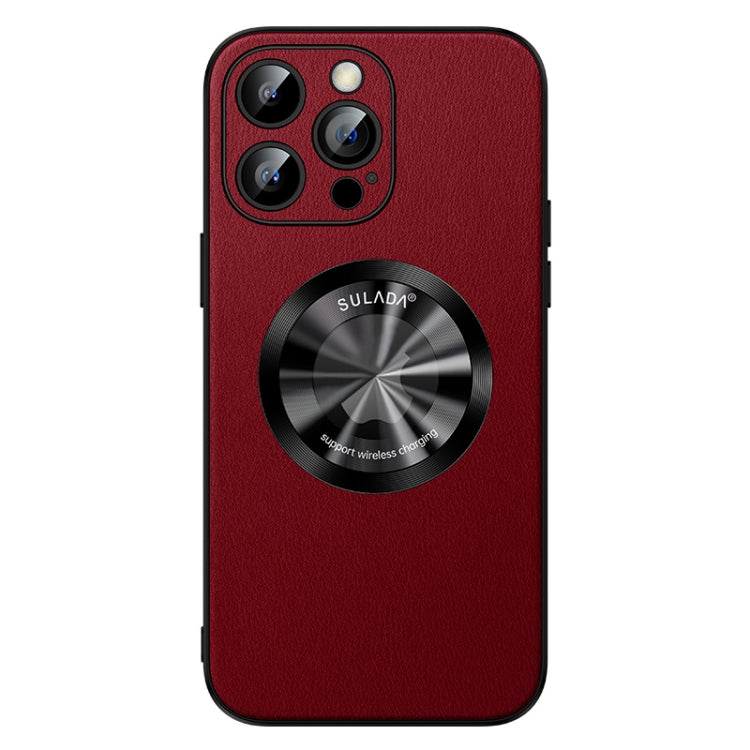 For iPhone 15 Pro SULADA Microfiber Leather MagSafe Magnetic Phone Case(Red) - iPhone 15 Pro Cases by SULADA | Online Shopping South Africa | PMC Jewellery