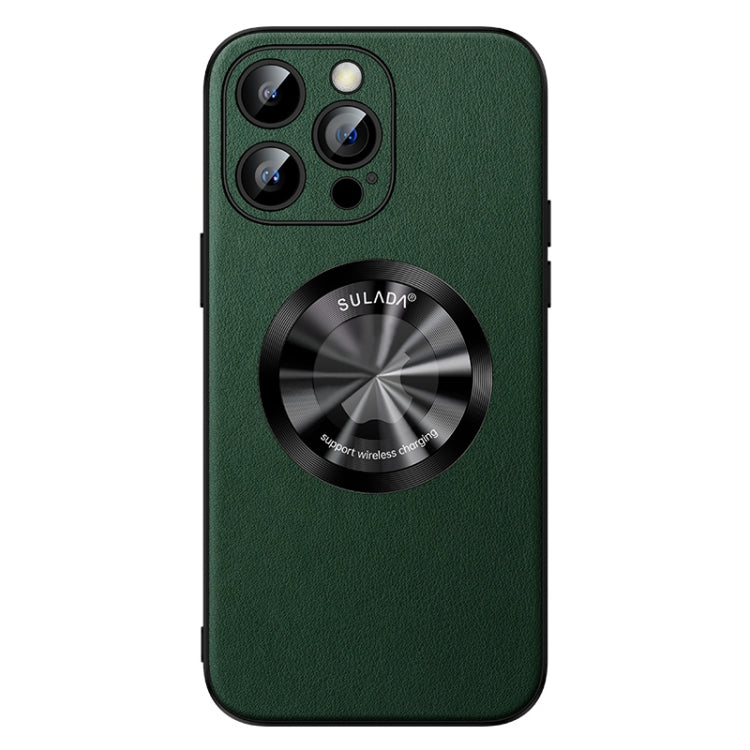 For iPhone 14 Pro Max SULADA Microfiber Leather MagSafe Magnetic Phone Case(Green) - iPhone 14 Pro Max Cases by SULADA | Online Shopping South Africa | PMC Jewellery