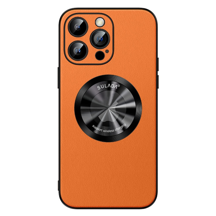 For iPhone 14 Pro Max SULADA Microfiber Leather MagSafe Magnetic Phone Case(Orange) - iPhone 14 Pro Max Cases by SULADA | Online Shopping South Africa | PMC Jewellery