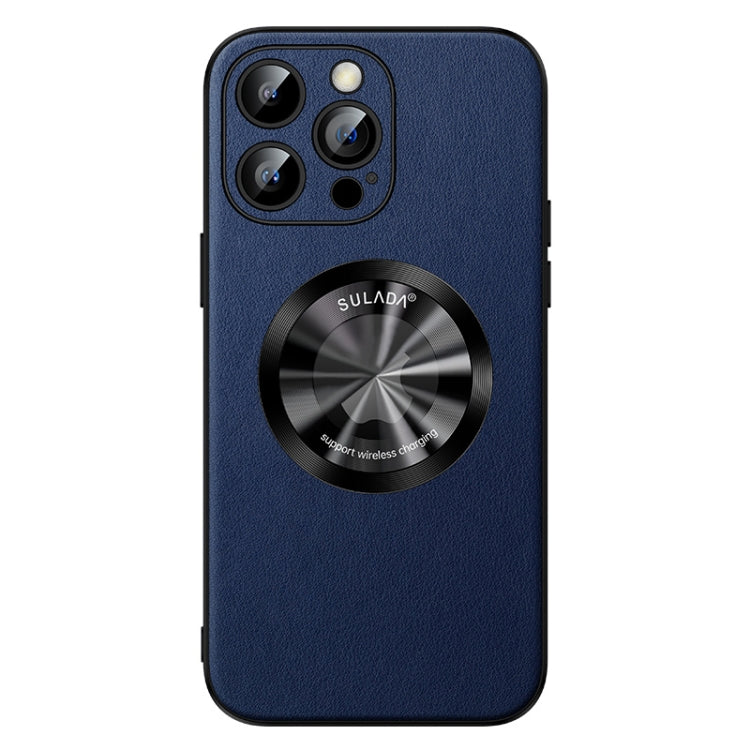 For iPhone 13 Pro SULADA Microfiber Leather MagSafe Magnetic Phone Case(Blue) - iPhone 13 Pro Cases by SULADA | Online Shopping South Africa | PMC TechLife | Buy Now Pay Later Mobicred