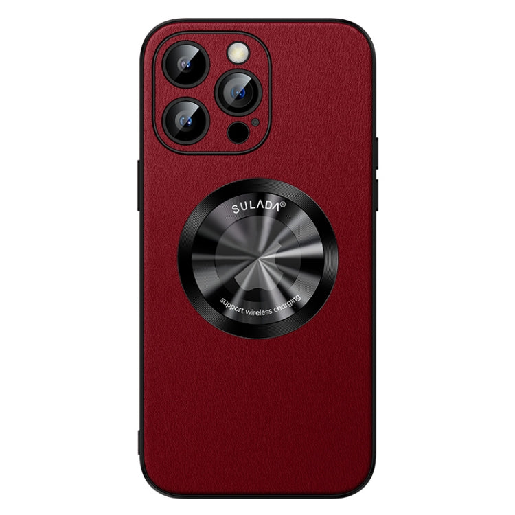 For iPhone 12 Pro SULADA Microfiber Leather MagSafe Magnetic Phone Case(Red) - iPhone 12 / 12 Pro Cases by SULADA | Online Shopping South Africa | PMC Jewellery
