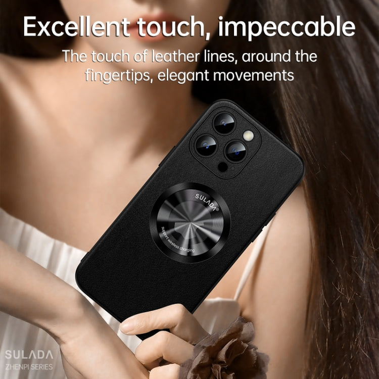 For iPhone 15 Pro SULADA Microfiber Leather MagSafe Magnetic Phone Case(Brown) - iPhone 15 Pro Cases by SULADA | Online Shopping South Africa | PMC TechLife | Buy Now Pay Later Mobicred